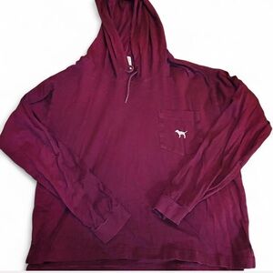 Vintage Victorias Secret PINK Burgundy Hoodie